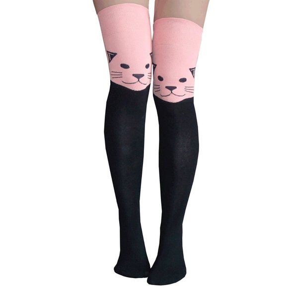 Pink Cat Thigh Highs - Picture 2 of 2